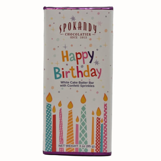 Cake Batter White Chocolate Bar with Confetti Sprinkles